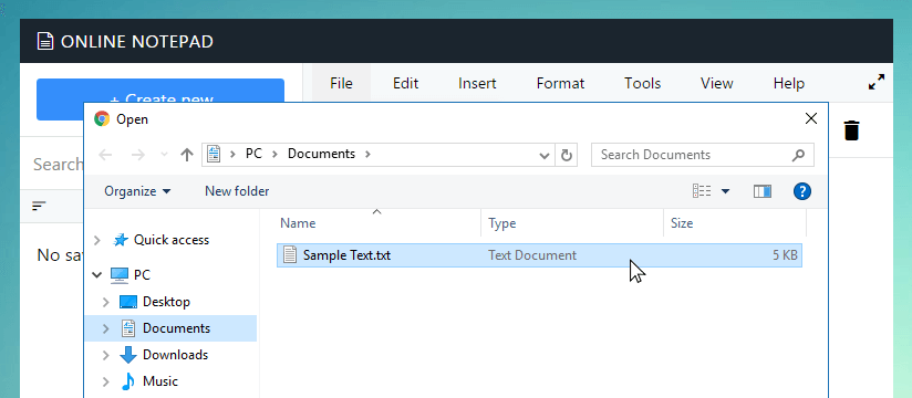 Open file dialog in Dogseo